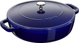Staub Keptuvė Staub gilios formos su dvejomis rankenomis ir dangčiu mėlynos spalvos 28 cm