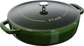 Staub Keptuvė Staub gilios formos su dvejomis rankenomis ir dangčiu žalios spalvos 28 cm