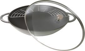 Staub Wok Staub su dangčiu grafito spalvos 37 cm