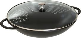 Staub Wok Staub su dangčiu juodos spalvos 37 cm