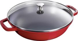 Staub Wok Staub su dangčiu raudonos spalvos 30 cm