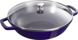 Staub Wok Staub su dangčiu mėlynos spalvos 30 cm