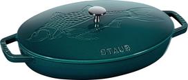 Staub Žuvies kepimo indas Staub ovalios formos jūros mėlynos spalvos 2,8 l