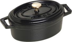 Staub Puodas Mini Cocotte ovalo formos juodos spalvos 250 ml