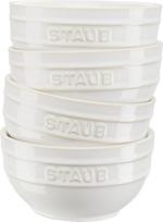Staub Užkandžių dubenėliai Staub dramblio kaulo spalvos 12 cm 4 vnt.