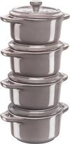 Staub Kepimo ir serviravimo indas Mini Cocotte pilkos spalvos 200 ml 4 vnt.