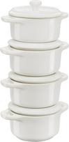 Staub Kepimo ir serviravimo indas Mini Cocotte dramblio kaulo spalvos 200 ml 4 vnt.