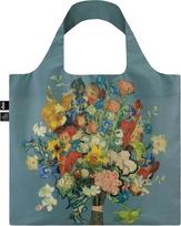 LOQI Maišas LOQI Museum Vincent van Gogh Flower Pattern prekė perdirbta mėlynos spalvos