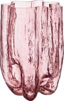 Kosta Boda Vazonas Crackle kristalinė rožinės spalvos 37 cm