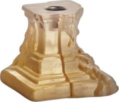 Kosta Boda Žvakidė klasikinei žvakei Rocky Baroque amber 9,5 cm