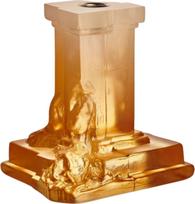 Kosta Boda Žvakidė klasikinei žvakei Rocky Baroque amber 15 cm