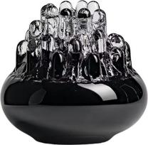 Kosta Boda Tealight žvakidė Polar juodos spalvos 20 cm