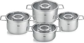 Fissler Puodų rinkinys Pure Collection su stikliniais dangčiais 4 vnt.