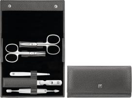 Zwilling Manikiūro reikmenys Classic Inox su žirklėmis odiniame dėkle antracito spalvos 5 vnt.