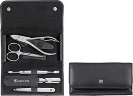 Zwilling Manikiūro reikmenys Classic Inox odiniame horizontaliame dėkle juodos spalvos 5 vnt.
