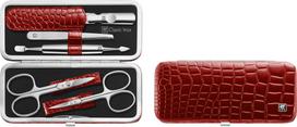Zwilling Manikiūro reikmenys Classic Inox dėkle raudonos spalvos 5 vnt.