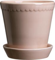 Bergs Potter Vazonas Helena su stovu glazūruota rožinės spalvos 16 cm