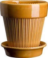 Bergs Potter Vazonas Simona su stovu glazūruota geltonos spalvos 18 cm