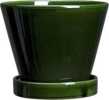 Bergs Potter Vazonas Julie su stovu glazūruota žalios spalvos 11 cm