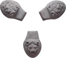 Bergs Potter Kojelės augalų vazonams Bergs Potter Lion Head pilkos spalvos