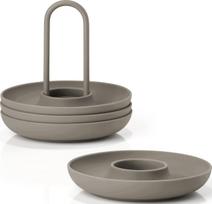 Zone Denmark Kiaušinių laikikliai Singles su stovu taupe spalvos 4 vnt.