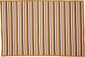 Hübsch Pledas Pavilion su juostelėmis ochros spalvos 140 x 200 cm