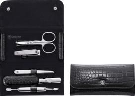 Zwilling Manikiūro reikmenys Classic Inox su peiliuku ir žirklėmis odiniame dėkle 5 vnt.