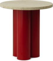 Normann Copenhagen Staliukas Dit Travertine Light ant raudonų kojelių