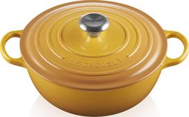 Le Creuset Puodas La Marmite Signature su smėlio spalvos vidumi saulės geltonumo spalvos 26 cm