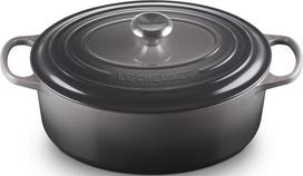 Le Creuset Kepimo indas Signature ovalios formos pilkos spalvos 31 cm