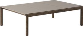 Muuto Kavos staliukas Couple lygus su tamsiomis ąžuolinėmis kojomis taupe spalvos 120 x 84 x 35 cm