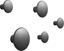 Muuto Sieniniai kabliukai Dots Metal juodos spalvos 5 vnt.