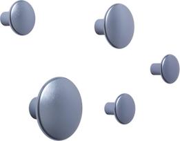 Muuto Sieniniai kabliukai Dots Metal šviesiai žydros spalvos 5 vnt.