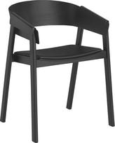 Muuto Kėdė Cover su minkšta sėdimąja dalimi su porankiais juodos spalvos