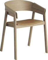 Muuto Kėdė Cover su minkšta sėdimąja dalimi su porankiais šviesaus ąžuolo spalvos