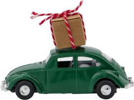 House Doctor Kalėdinė dekoracija Xmas automobilis žalios spalvos 8,5 cm