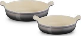 Le Creuset Indai kepimui Tradition Collection apvalus pilkos spalvos 2 vnt.