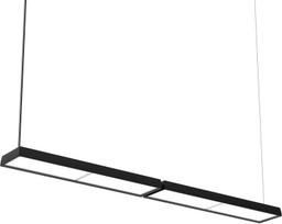 Louis Poulsen Pakabinamas šviestuvas Slim Box Suspended Double LED 3000K su opaliniu difuzoriumi su Dali apšvietimo valdymo sistema juodos spalvos