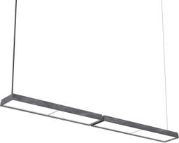 Louis Poulsen Pakabinamas šviestuvas Slim Box Suspended Double LED 3000K su opaliniu difuzoriumi su Dali apšvietimo valdymo sistema aluminio spalvos