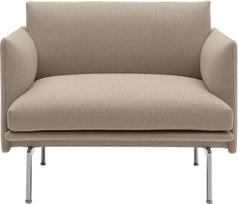 Muuto Fotelis Outline Ecriture 240 su aliuminio kojomis