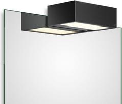 Decor Walther Veidrodžio šviestuvas Box Clip On LED matinės juodos spalvos 15 cm
