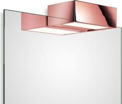 Decor Walther Veidrodžio šviestuvas Box Clip On LED 2700K rožinio aukso spalvos 15 cm