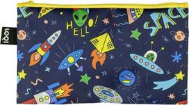 LOQI Kosmetinė Zip Pocket Artist Space Ufo mini prekė perdirbta