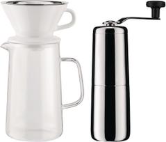 Alessi Kavos aparatas Slow Coffee su karafa ir malūnėliu 4 komp.