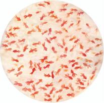 Driade Serviravimo lėkštė The White Snow Kingyo raudonos ir oranžinės spalvos 32 cm
