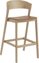 Muuto Baro kėdė Cover su minkšta sėdimąja dalimi šviesaus ąžuolo spalvos 75 cm