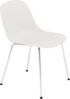Muuto Kėdė Fiber Tube ant chromuotų kojų baltos spalvos