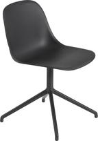 Muuto Kėdė Fiber Swivel su aliuminio kojomis juodos spalvos