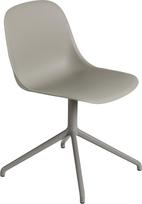 Muuto Kėdė Fiber Swivel su aliuminio kojomis pilkos spalvos
