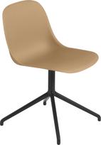 Muuto Kėdė Fiber Swivel su aliuminio kojomis ochros spalvos